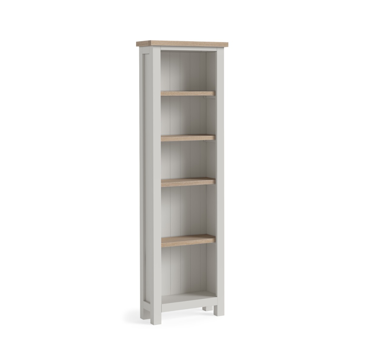 Modern Country Light Grey Slim Bookcase by Condell/Global Home Group | Style Our Home