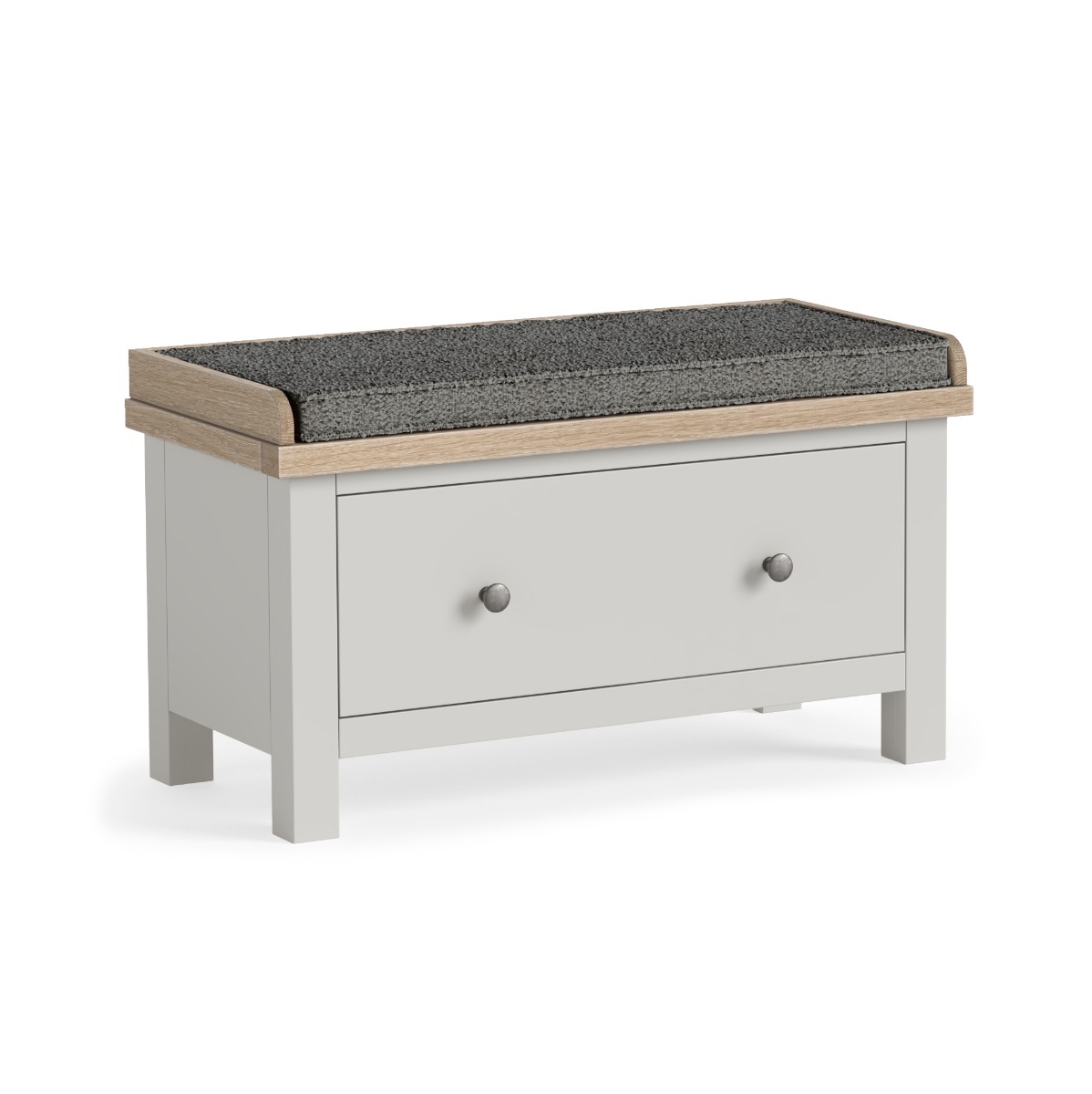 Modern Country Light Grey Hallway Bench with Drawer by Condell/Global Home Group | Style Our Home