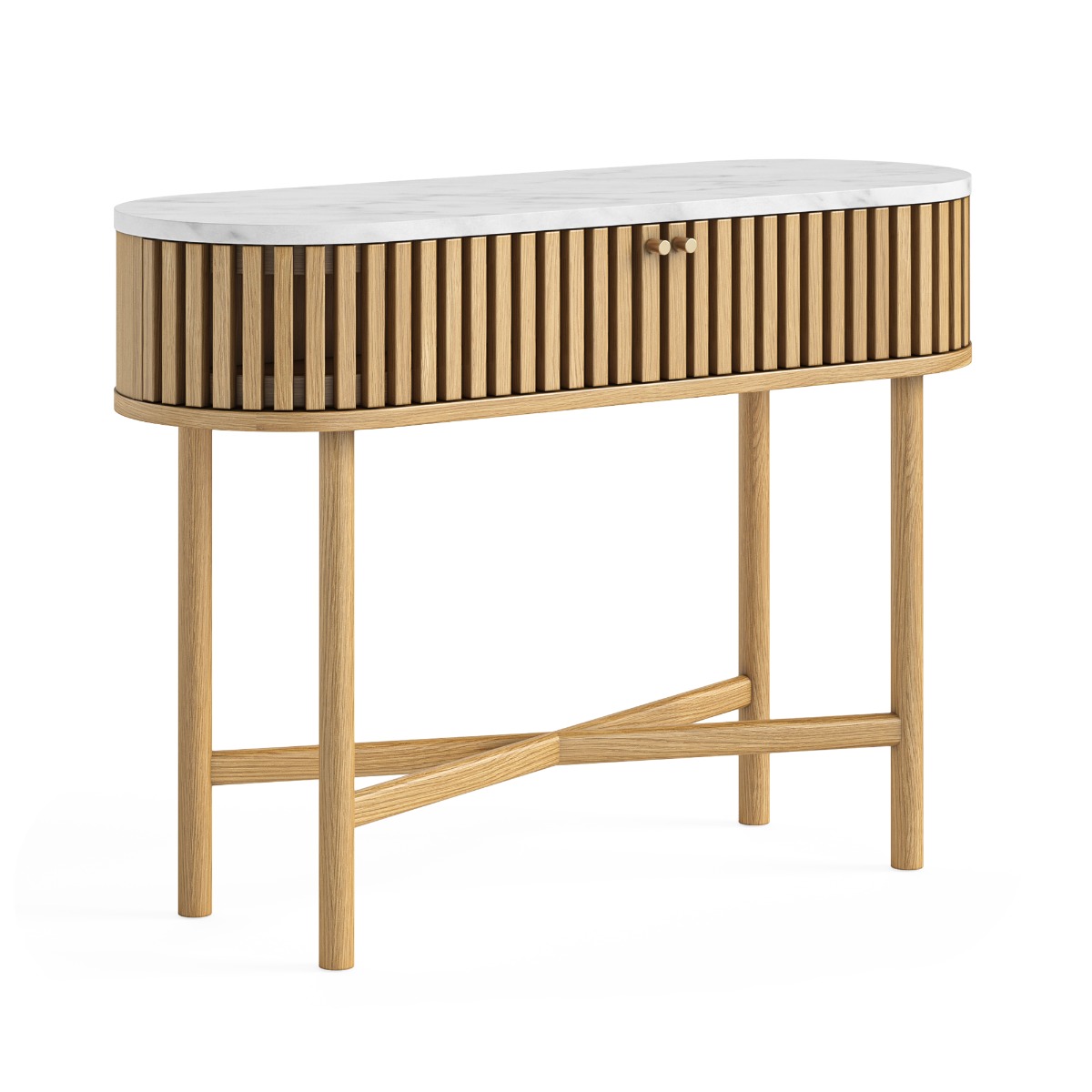Soho Natural Marble Top Oval Console Table by Condell/Global Home Group | Style Our Home