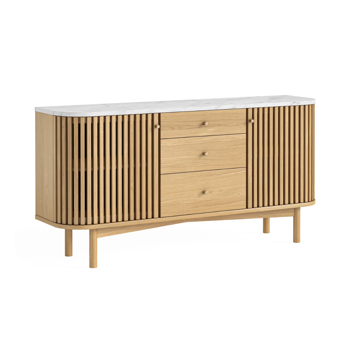 Soho Natural Marble Top Sideboard with Drawers by Condell/Global Home Group | Style Our Home