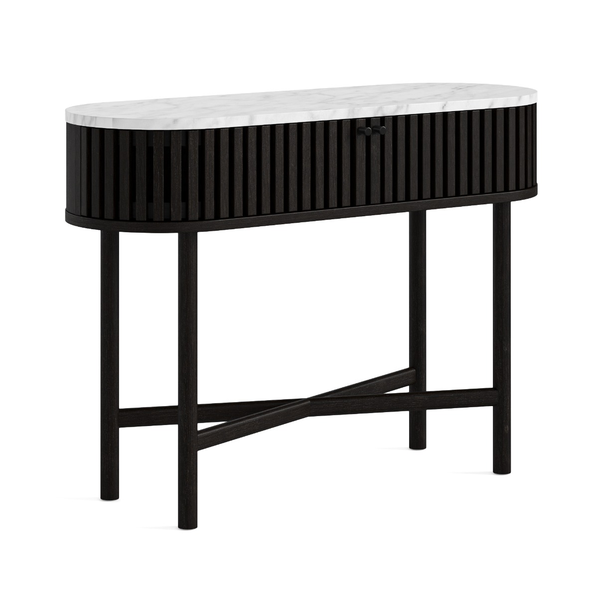 Soho Black Marble Top Oval Console Table by Condell/Global Home Group | Style Our Home