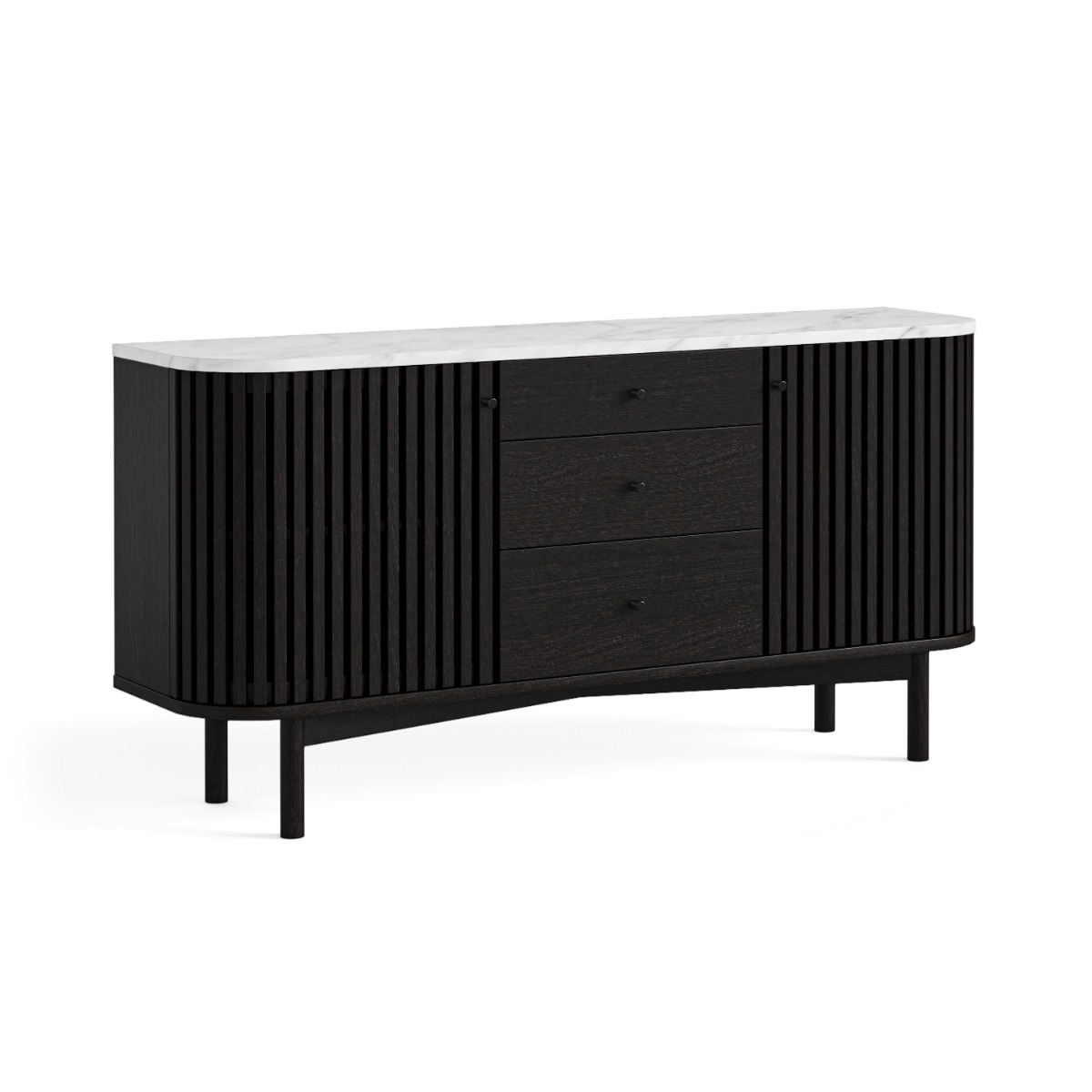Soho Black Marble Top Sideboard with Drawers by Condell/Global Home Group | Style Our Home