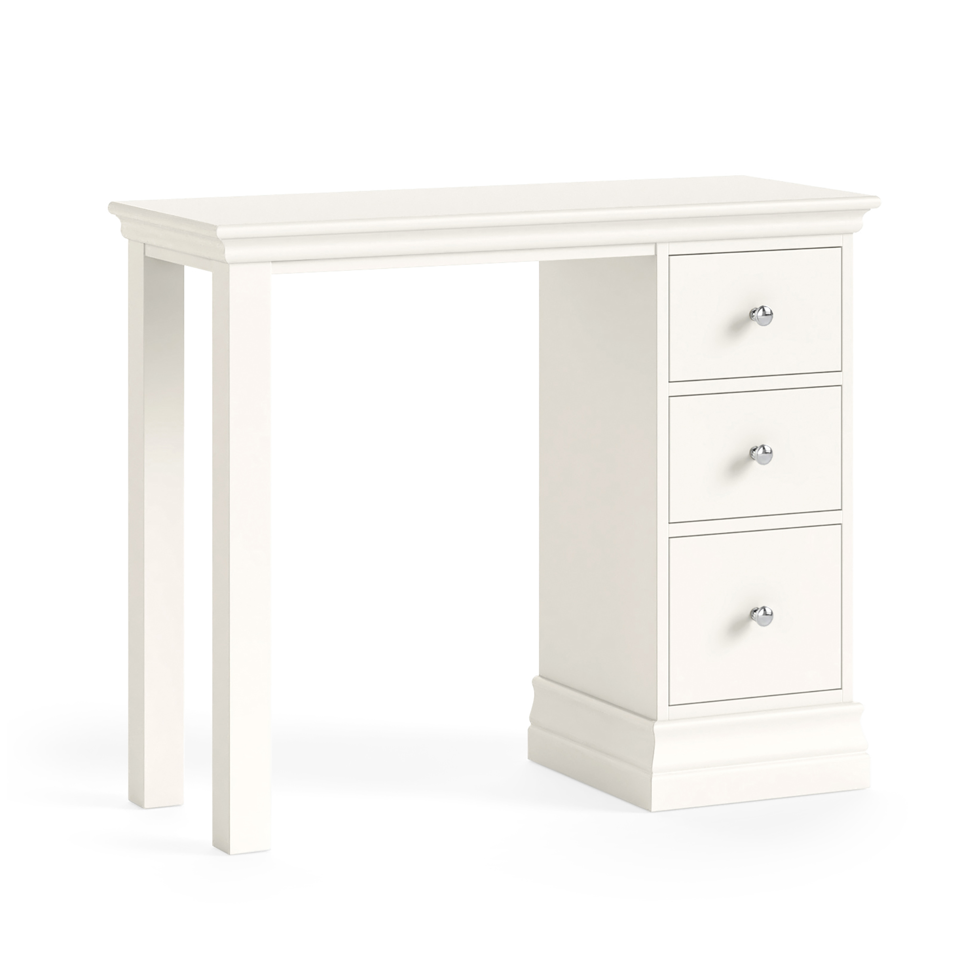 Burgundy Single Pedestal Coconut Milk Dressing Table by Condell/Global Home Group | Style Our Home
