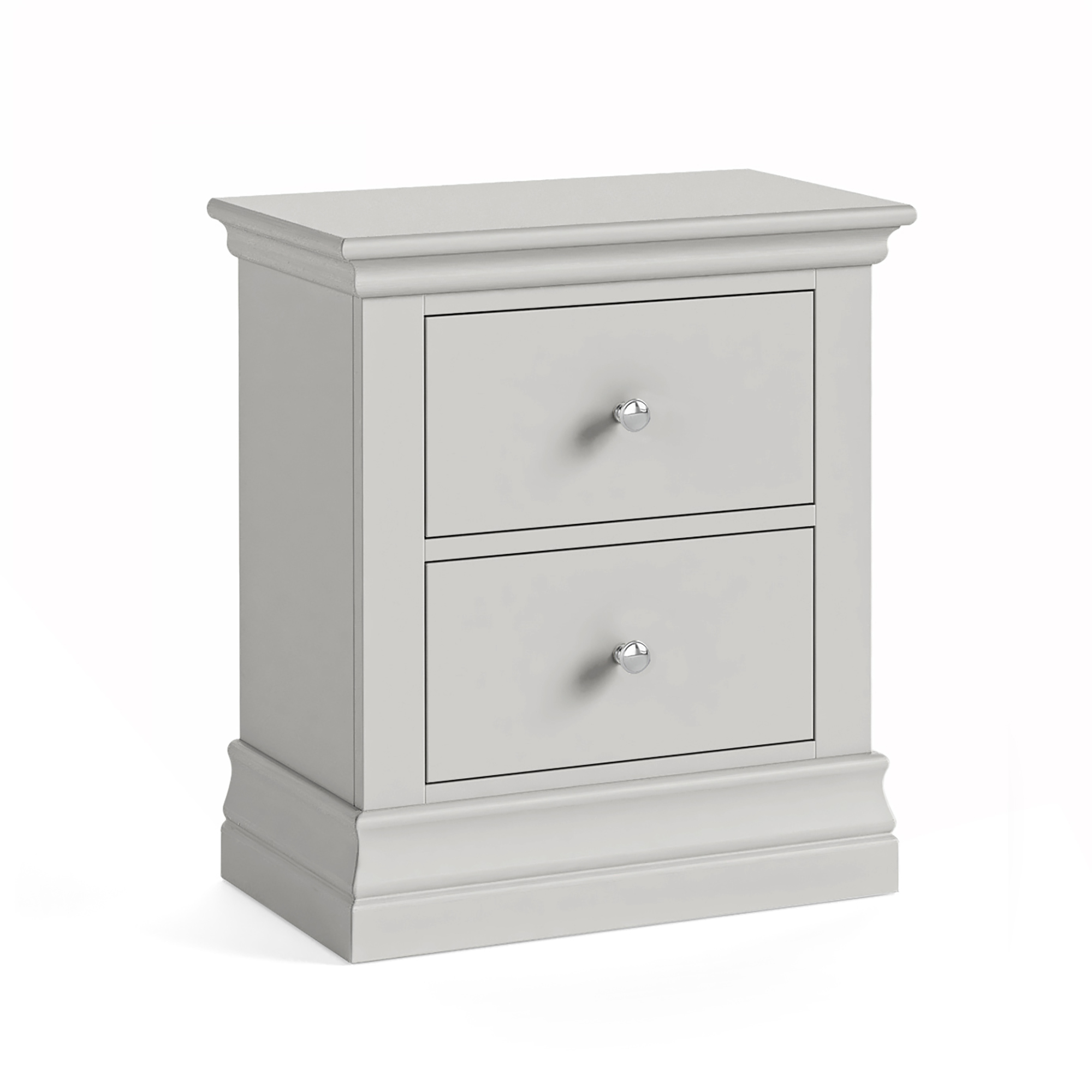 Burgundy 2 Drawer Light Grey Bedside by Condell/Global Home Group | Style Our Home