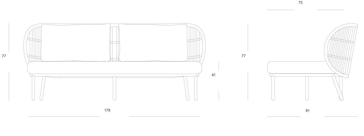 Kodo Deep Sofa with Almond Seat Cushion by Vincent Sheppard | Style Our Home