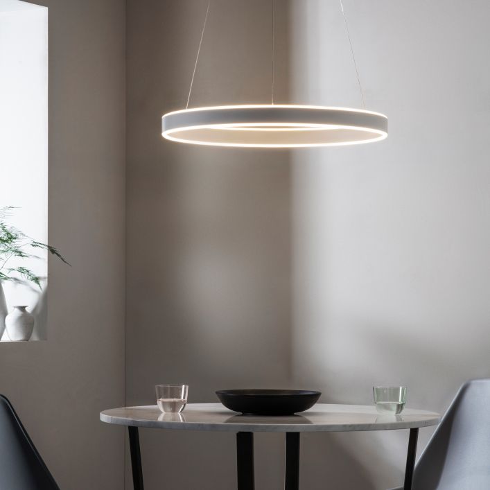 Astra Matt Nickel Pendant Light by Creative Lighting | Style Our Home