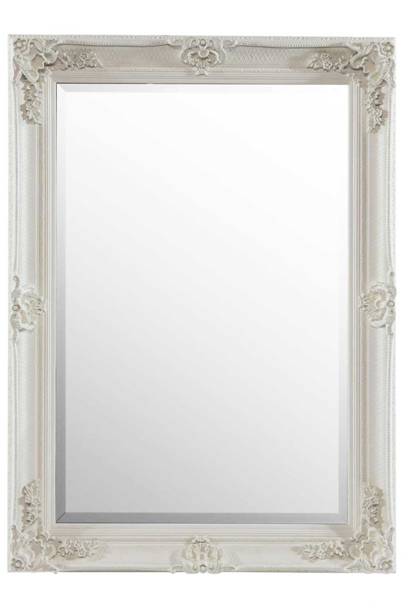 Eos Cream Ornate Flourish Large Wall Mirror