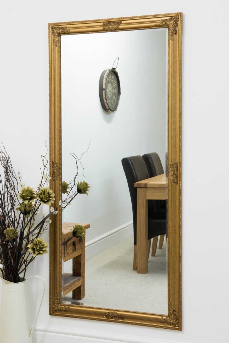 Thea Gold Elegant Full Length Mirror