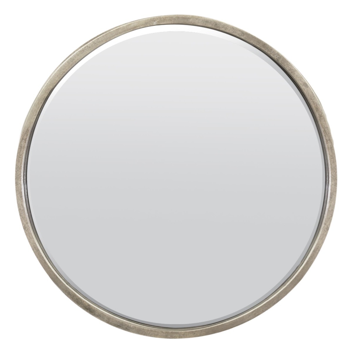 Muse Silver Bevelled Round Mirror