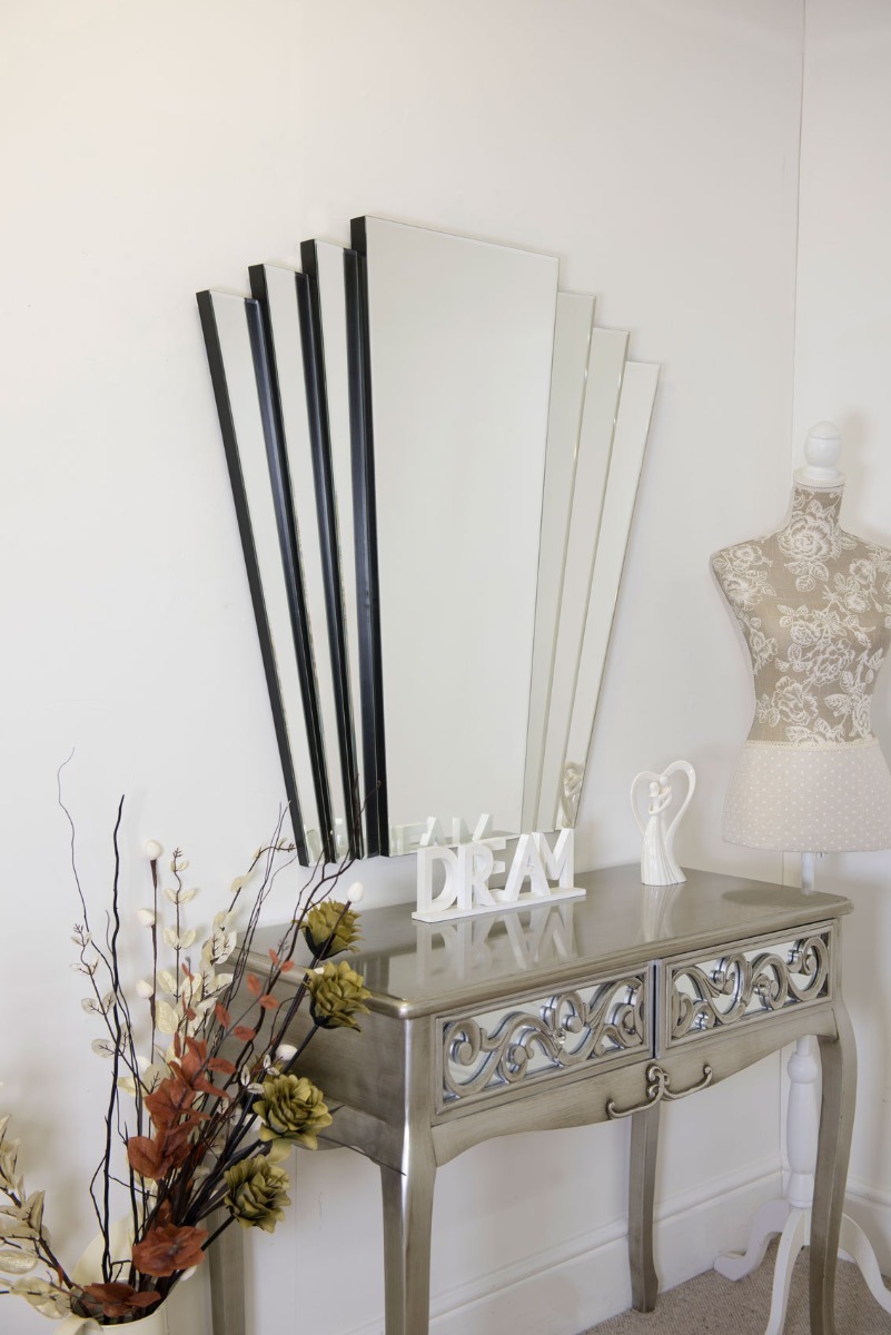 Chrysalis All Glass Modern Classic Wall Mirror