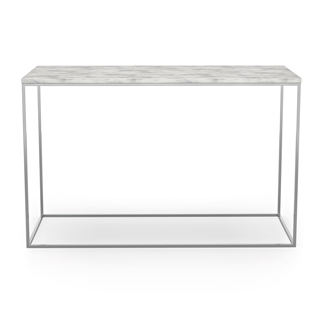 Gleam Console Table White Marble Finish with Chrome Legs | Temahome | Console Table  | Style Our Home
