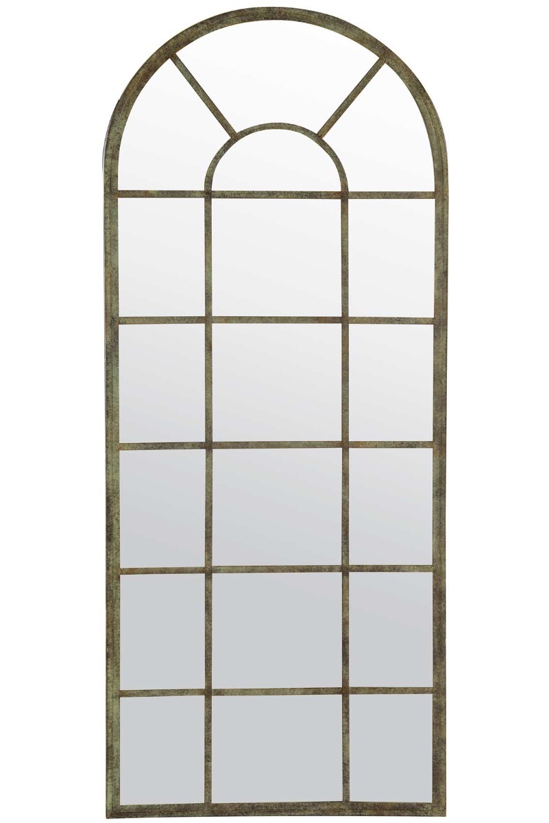 Harmonia Green Country Arch Large Garden Mirror