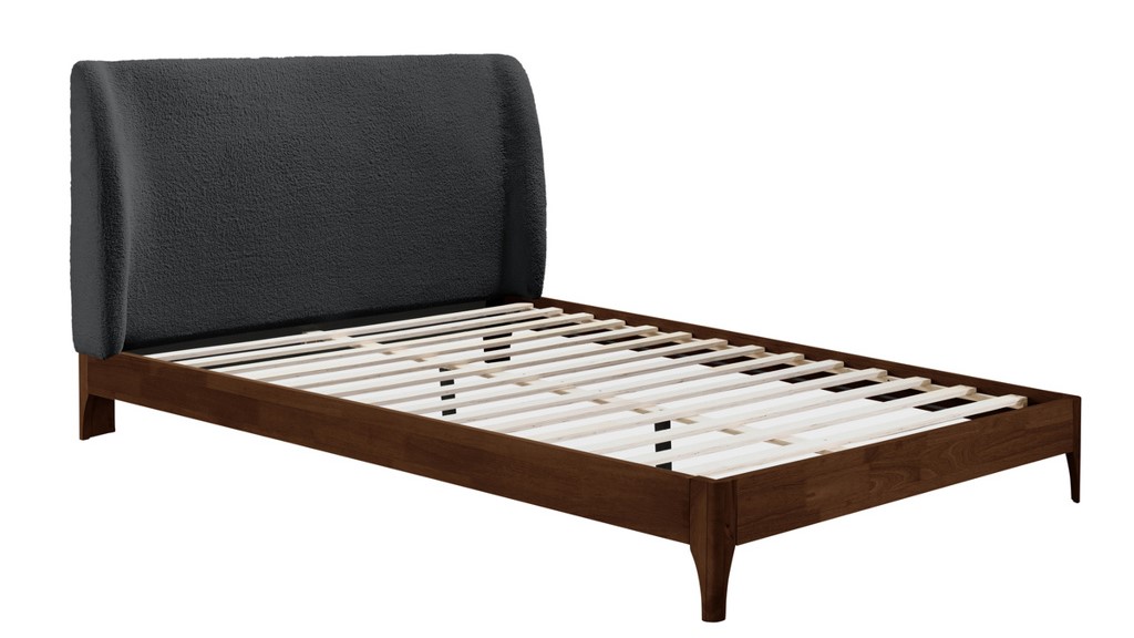 135cm Halfden Fabric Bed Grey by Birlea | Style Our Home