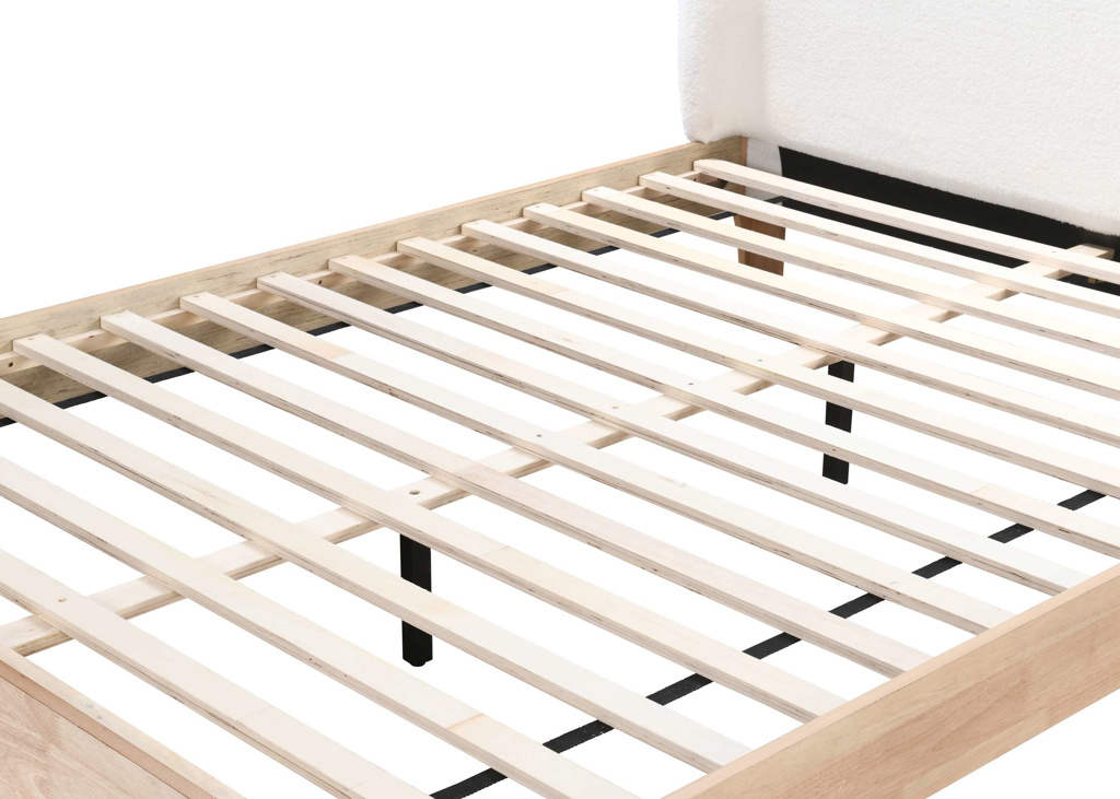 135cm Halfden Fabric Bed White by Birlea | Style Our Home