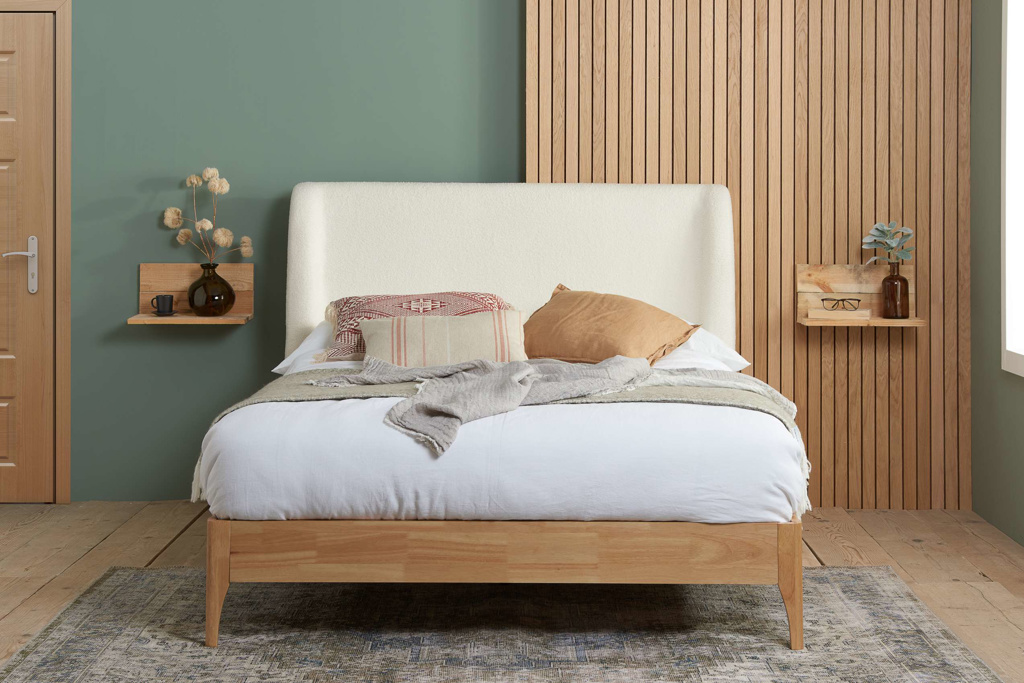 150cm Halfden Fabric Bed White by Birlea | Style Our Home