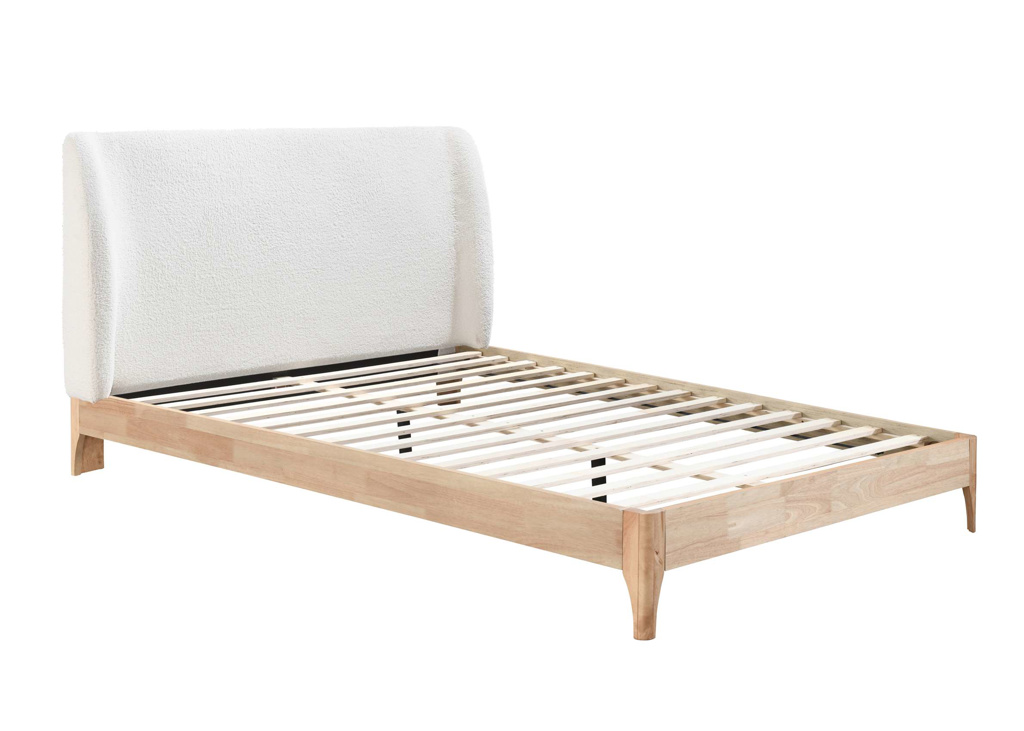 150cm Halfden Fabric Bed White by Birlea | Style Our Home