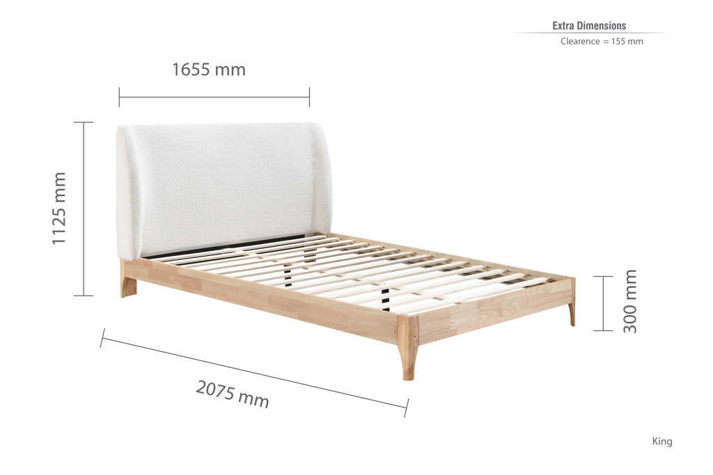150cm Halfden Fabric Bed White by Birlea | Style Our Home