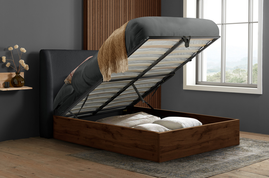 135cm Halfden Ottoman Grey by Birlea | Style Our Home