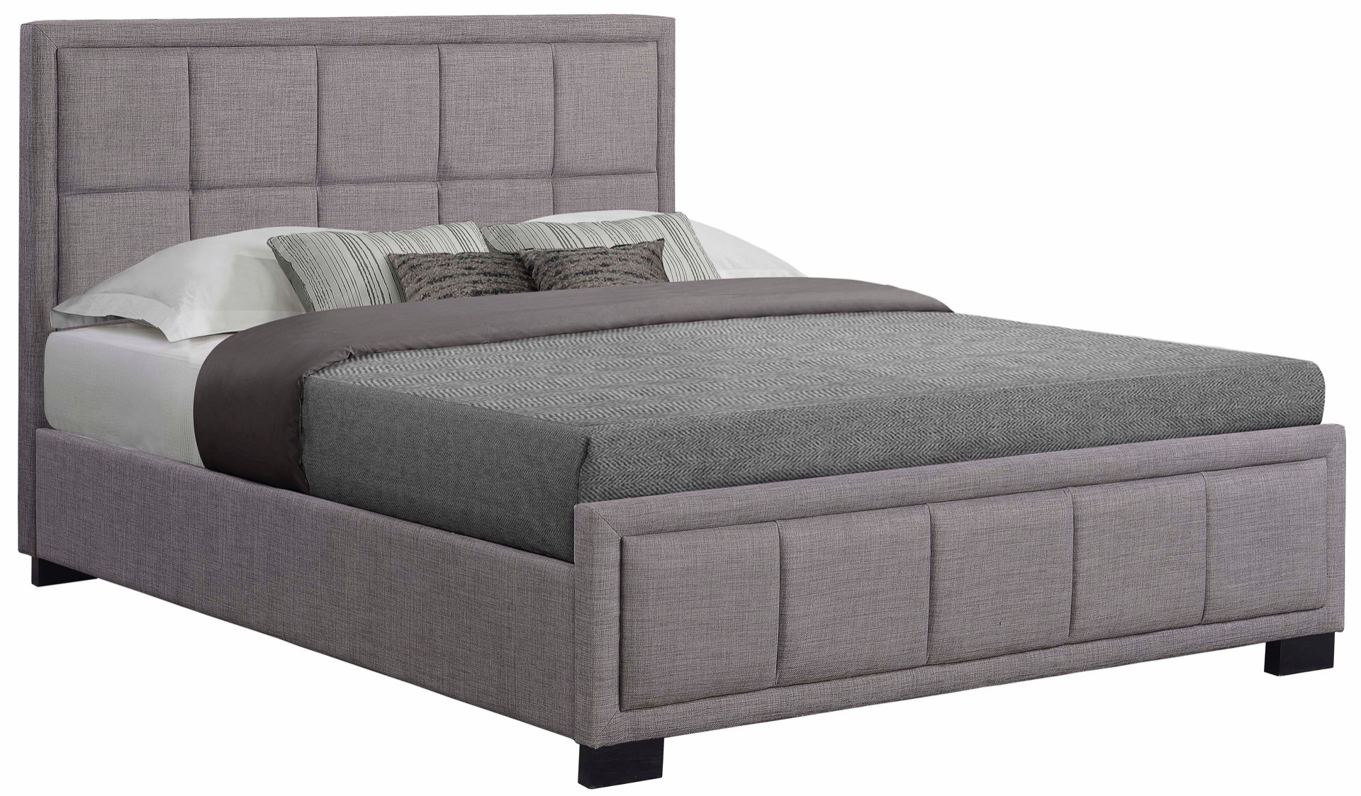 Hannover 4'6 Double Bed in Grey