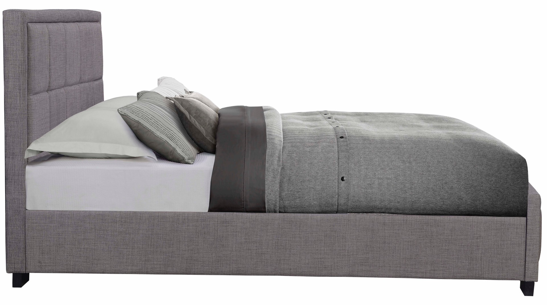 Hannover 4'6 Double Bed in Grey