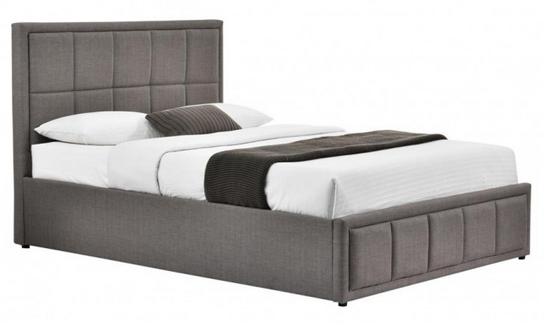 Hannover 5' Kingsize Ottoman Bed in Grey