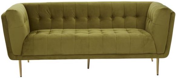 Harmony Olive Velvet Sofa by Prestige | Style Our Home