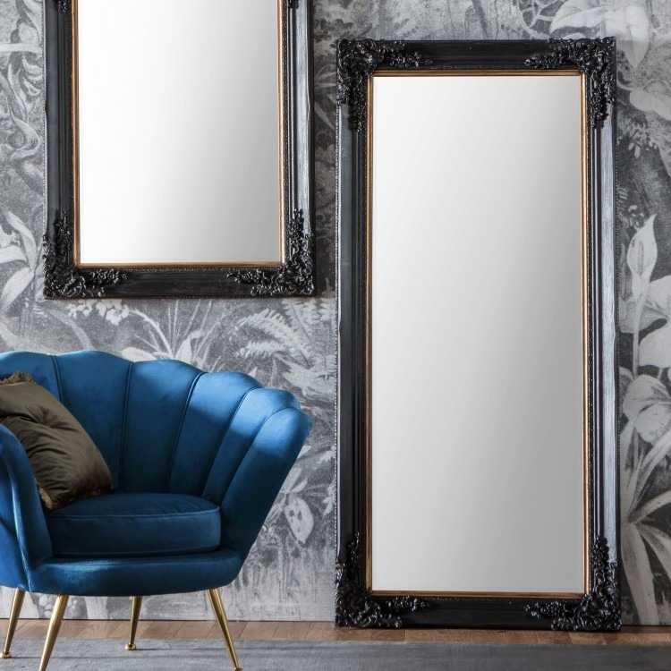 Black online leaner mirror
