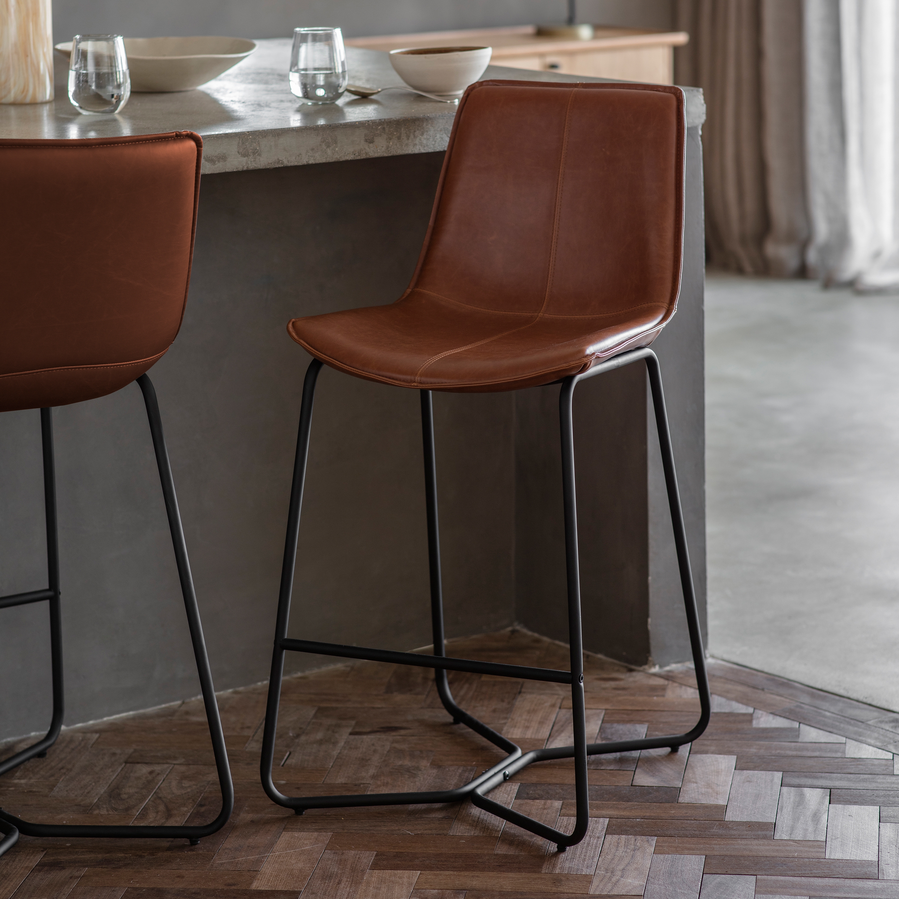 Hawking Stool Brown - Style Our Home 