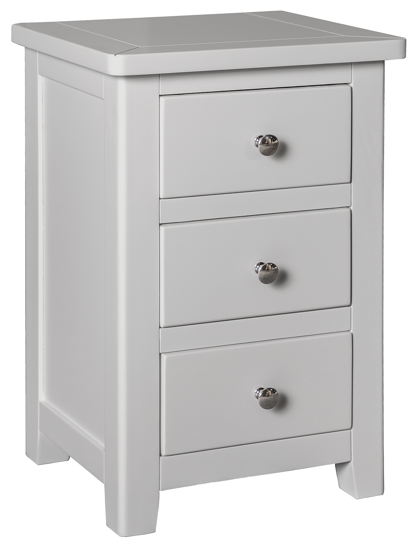 Henley 3 Drawer Bedside Cabinet-Grey by Classic Furniture | Style Our Home