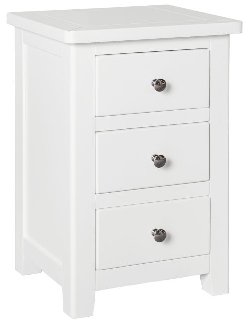 Henley 3 Drawer Bedside Cabinet-White by Classic Furniture | Style Our Home