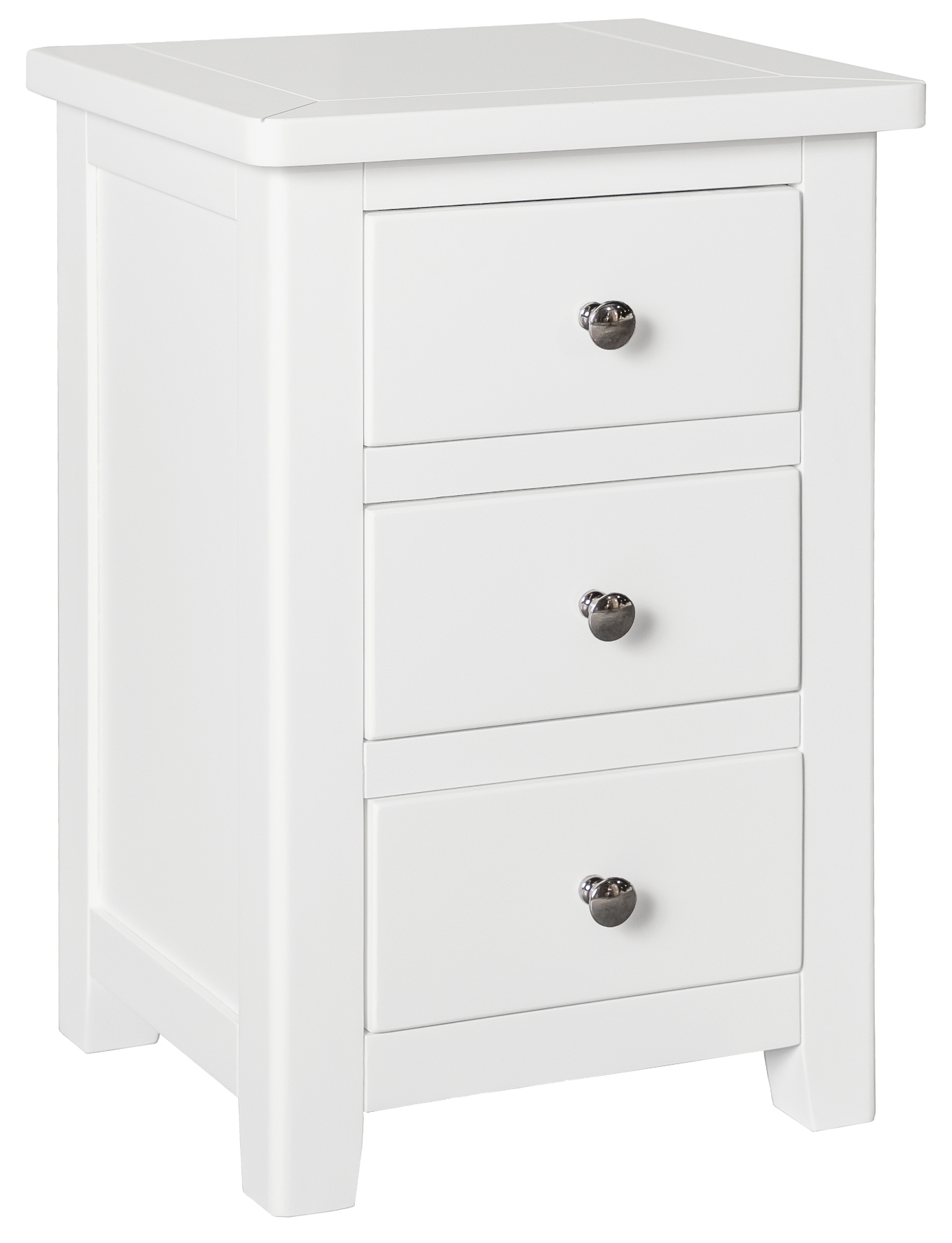 Henley 3 Drawer Bedside Cabinet-White by Classic Furniture | Style Our Home
