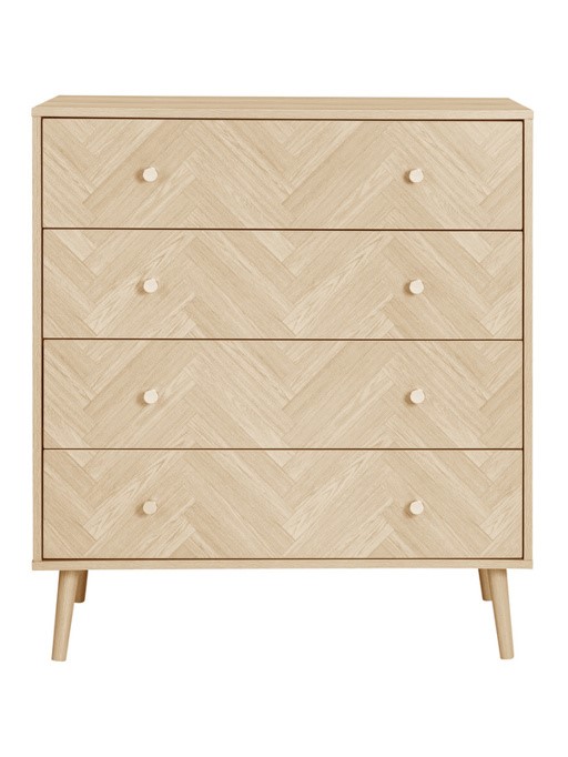 Herringford 4 Drawer Chest Oak by Birlea | Style Our Home