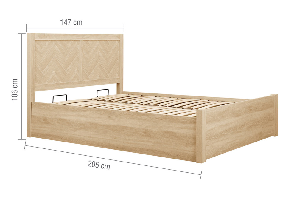 135cm Herringford Ottoman Bed Oak by Birlea | Style Our Home