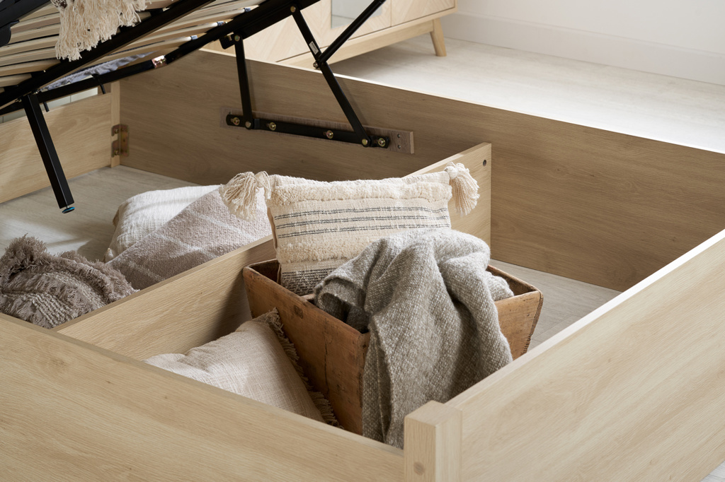 150cm Herringford Ottoman Bed Oak by Birlea | Style Our Home