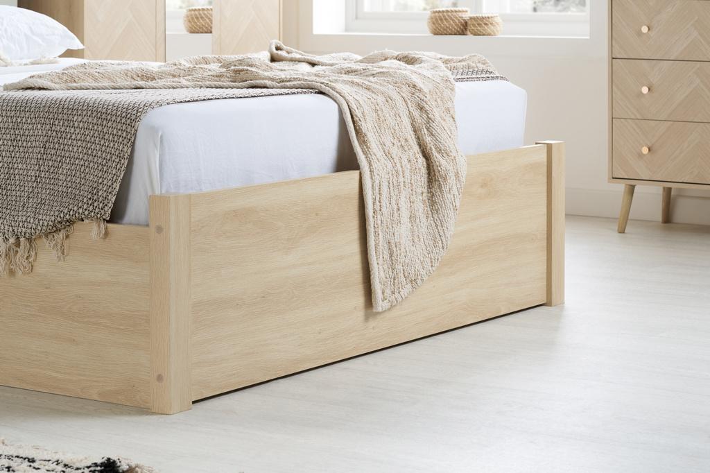 150cm Herringford Ottoman Bed Oak by Birlea | Style Our Home