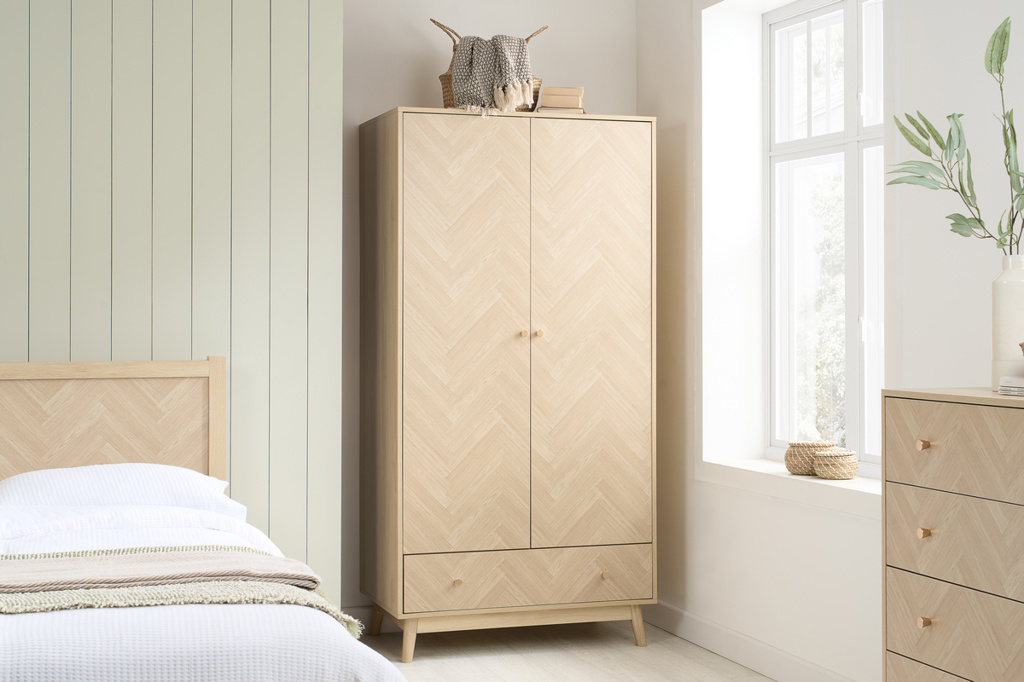 Herringford 2 Door 1 Drawer Wardrobe by Birlea | Style Our Home
