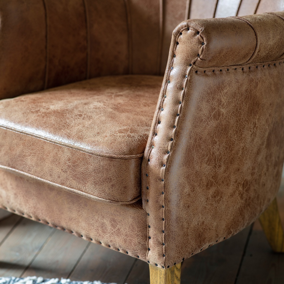 Hickman Armchair Brown Leather
