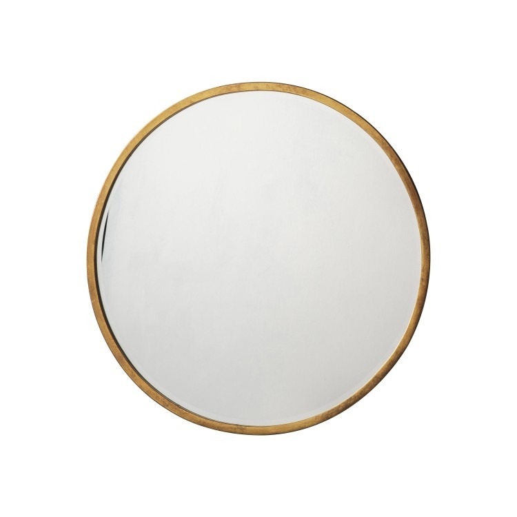 Higgins Round Mirror Antique Gold - Style Our Home 