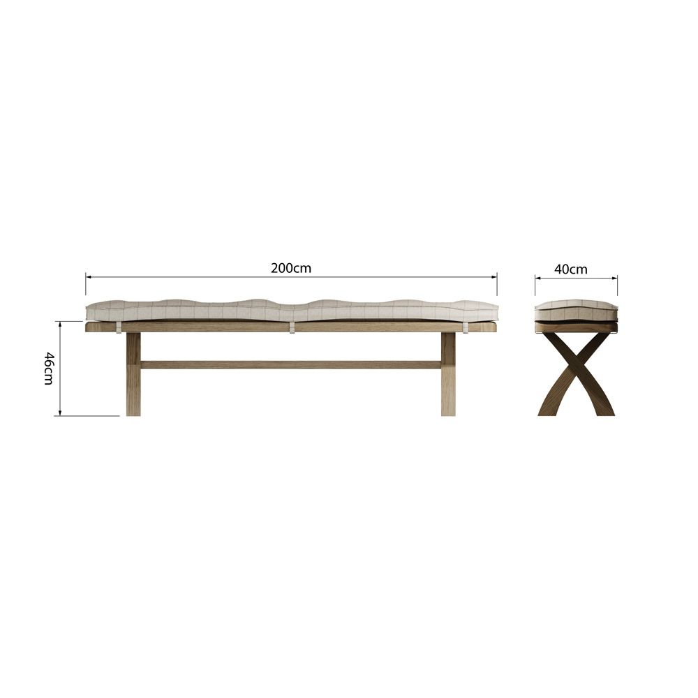 Hoeson 2.0m Cross Leg Dining Bench by Aegon Interiors | Style Our Home