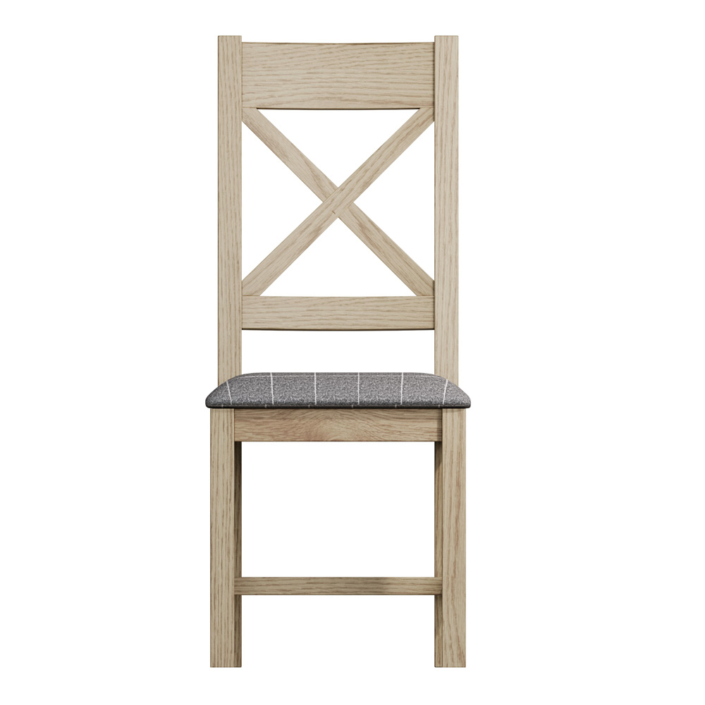 Hoeson Cross Back Dining Chair Grey Check by Aegon Interiors | Style Our Home