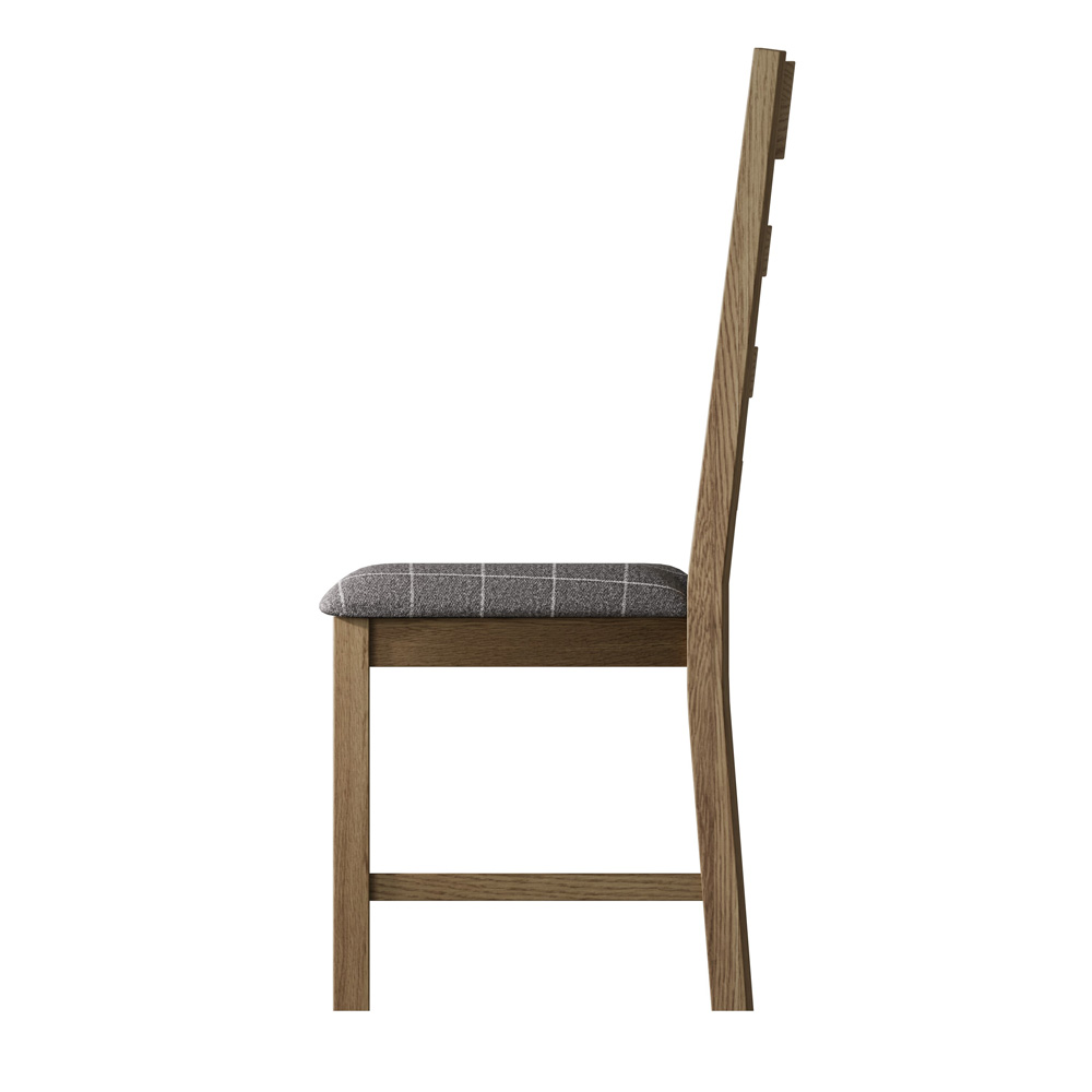 Hoeson Slatted Dining Chair Grey Check by Aegon Interiors | Style Our Home
