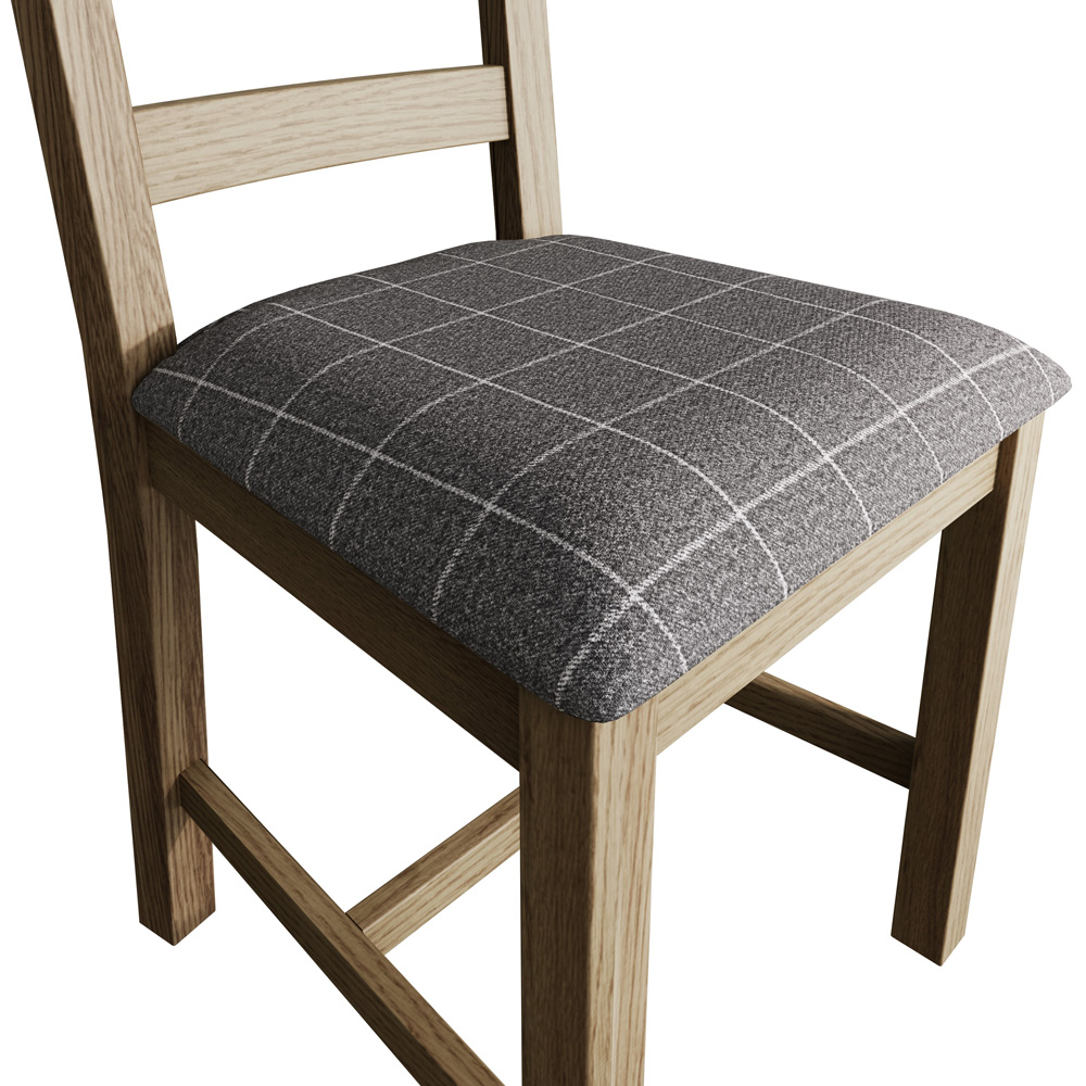 Hoeson Slatted Dining Chair Grey Check by Aegon Interiors | Style Our Home