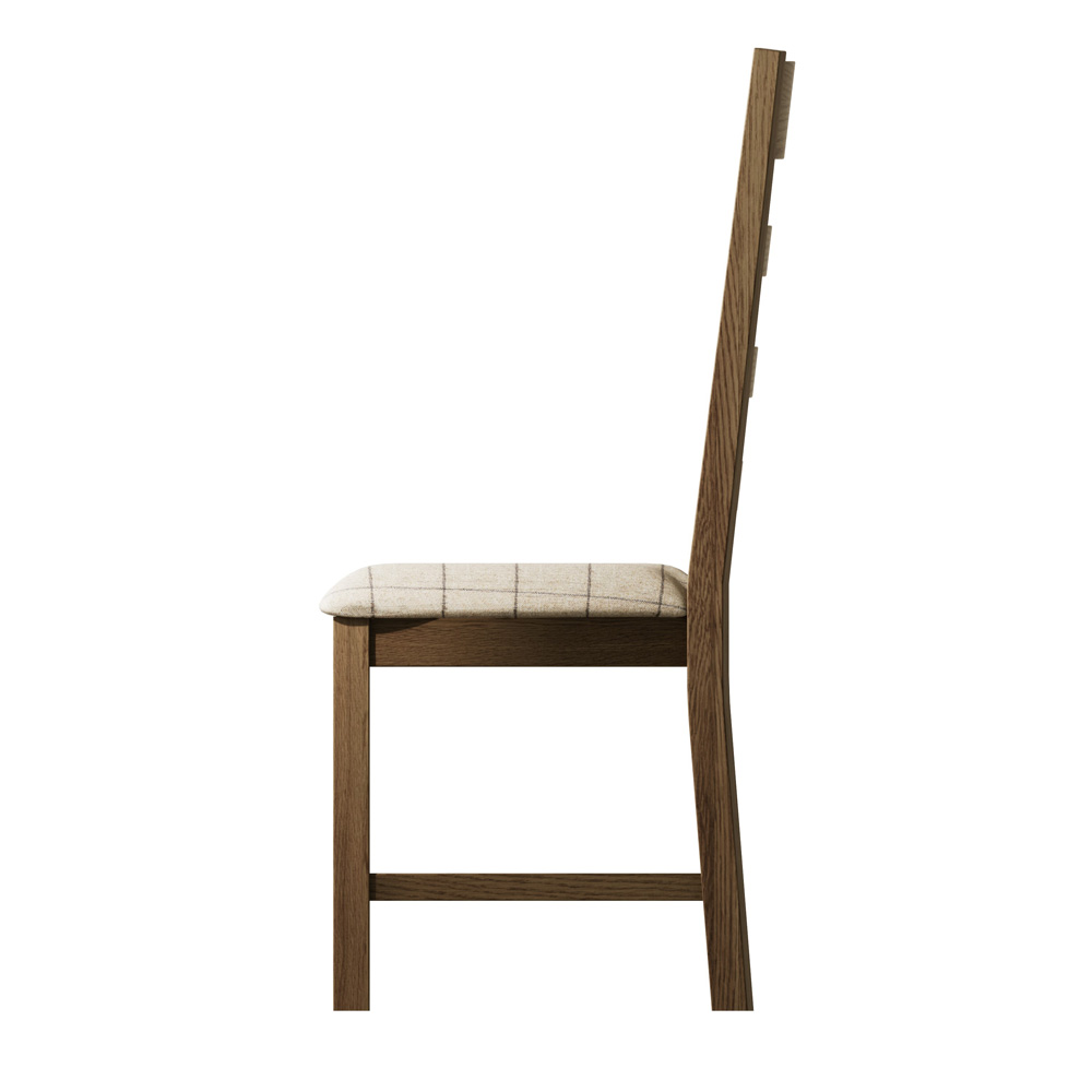 Hoeson Slatted Dining Chair Natural Check by Aegon Interiors | Style Our Home