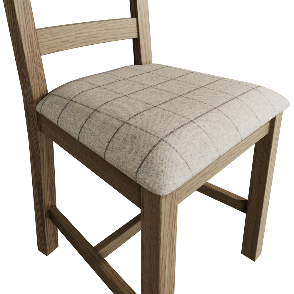 Hoeson Slatted Dining Chair Natural Check by Aegon Interiors | Style Our Home