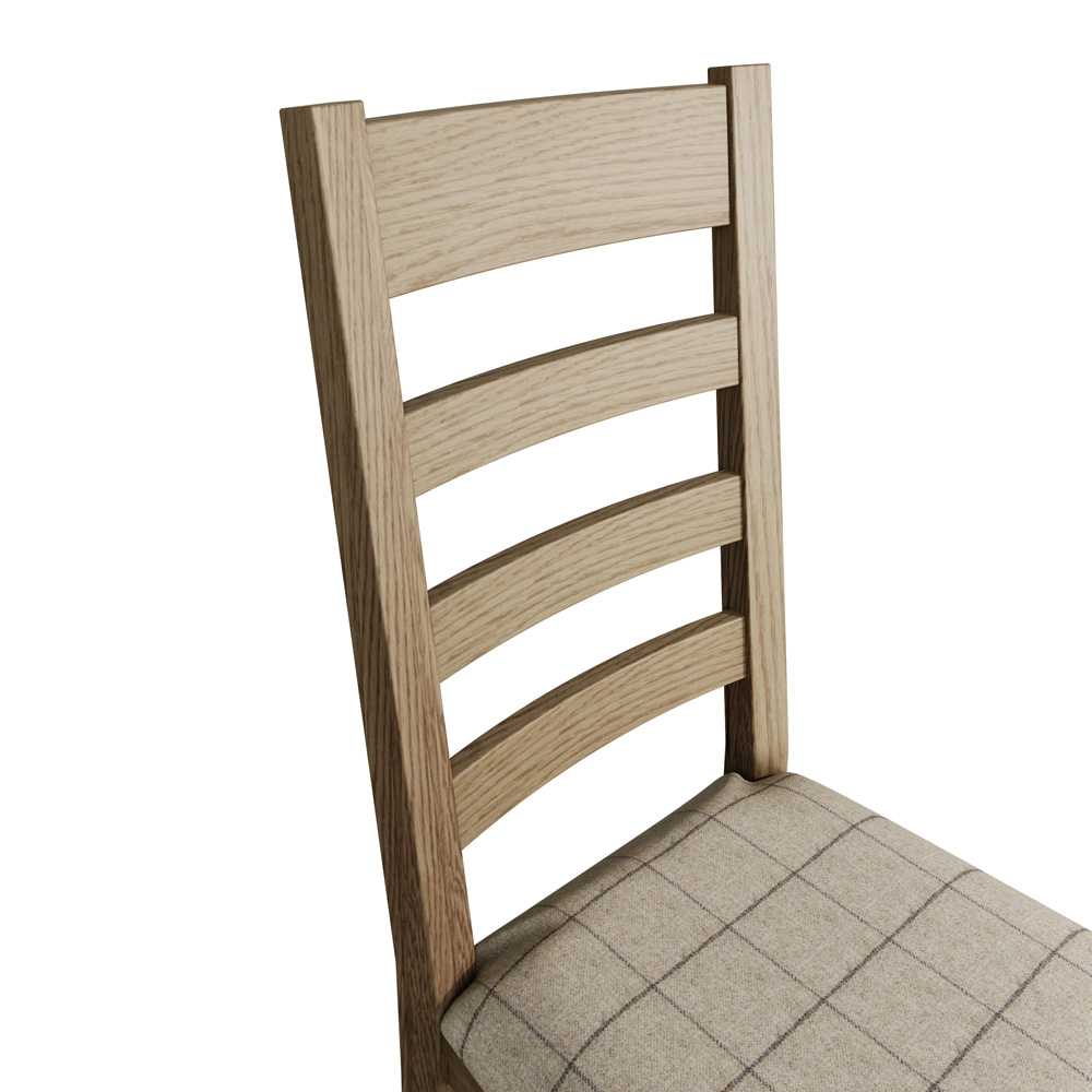 Hoeson Slatted Dining Chair Natural Check by Aegon Interiors | Style Our Home
