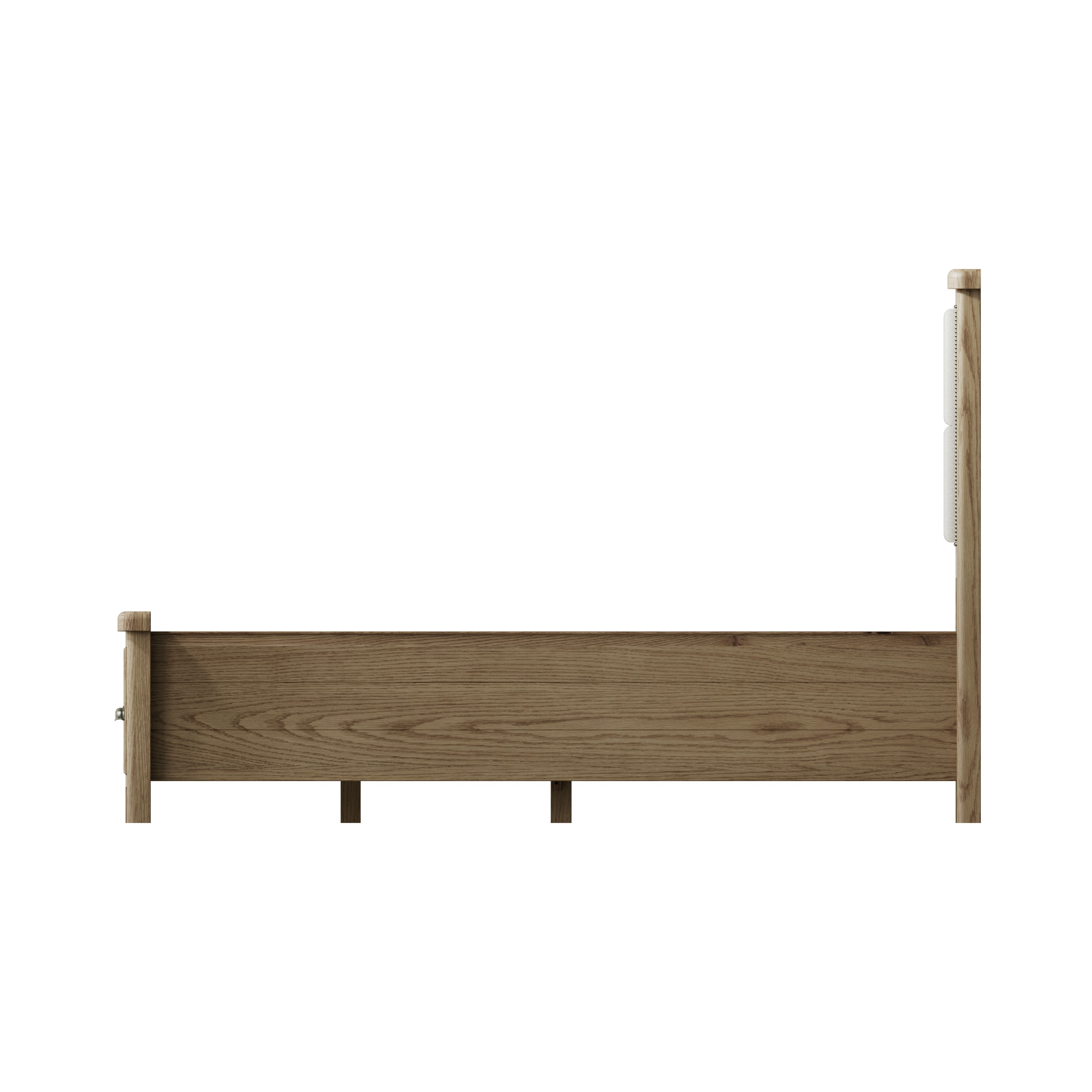 Hoeson 4'6 Fabric Headboard with Drawer Footboard by Aegon Interiors | Style Our Home