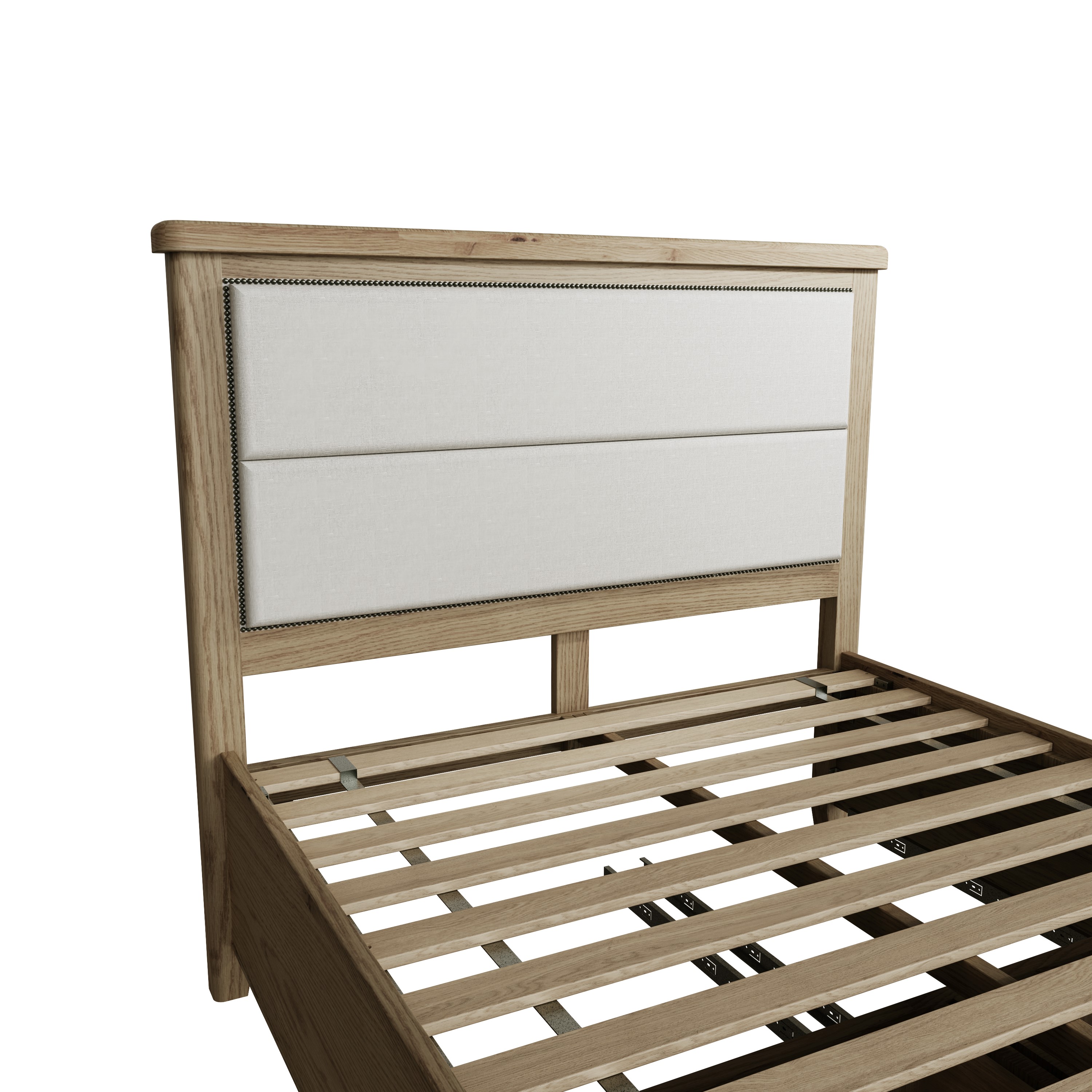 Hoeson 4'6 Fabric Headboard with Drawer Footboard by Aegon Interiors | Style Our Home