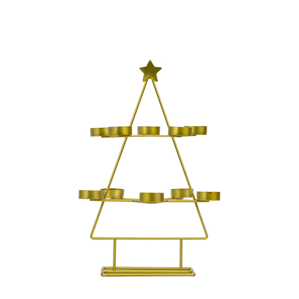 Xmas Gold Tree Tealight Holder x10 by Gallery Living | Style Our Home
