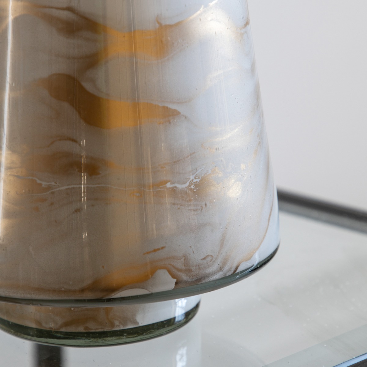 Marbled Large Hurricane Candle Holder by Gallery Living | Style Our Home