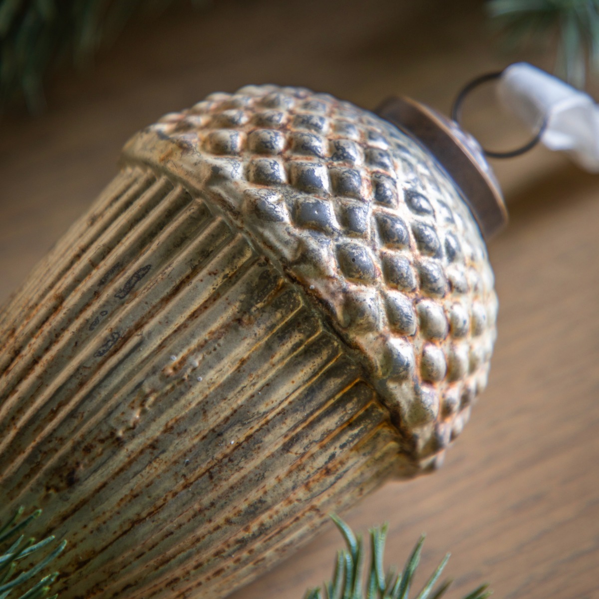 Antique Gold Acorn Bauble Set of 6 by Gallery Living | Style Our Home